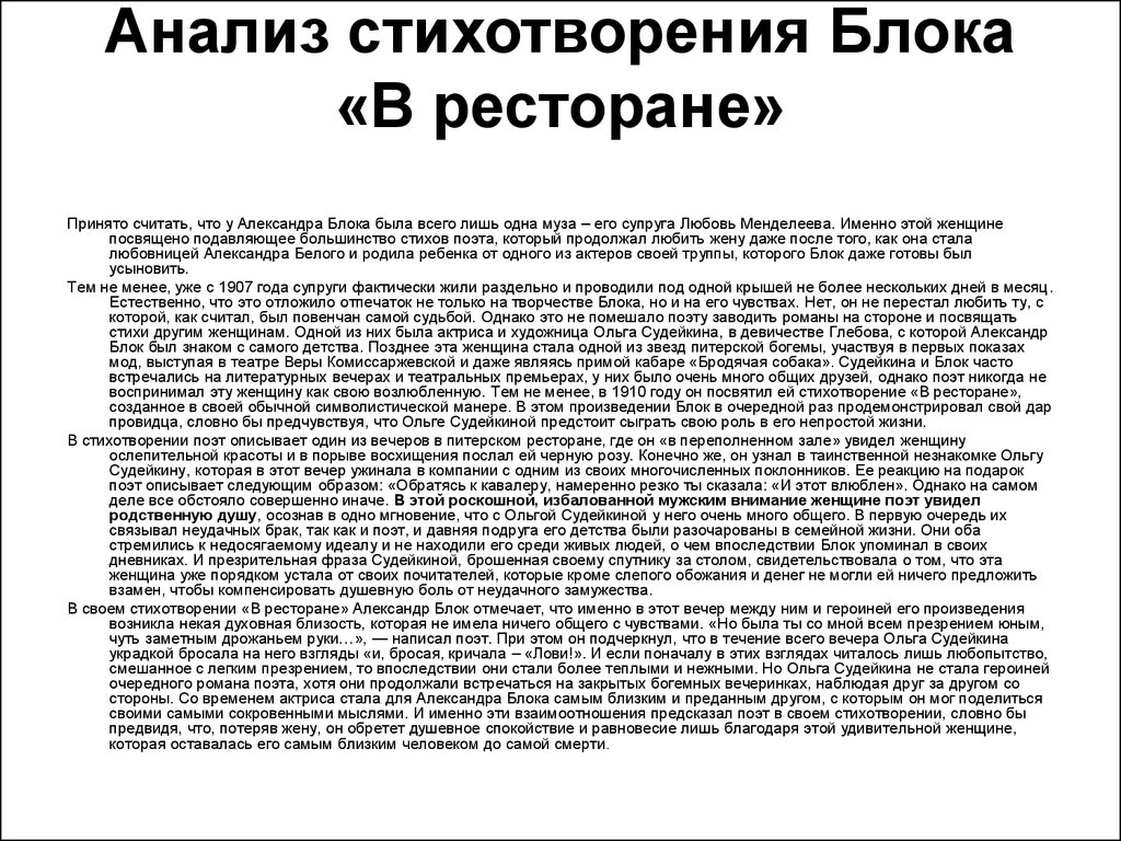 Тема города в творчестве а.а.блока