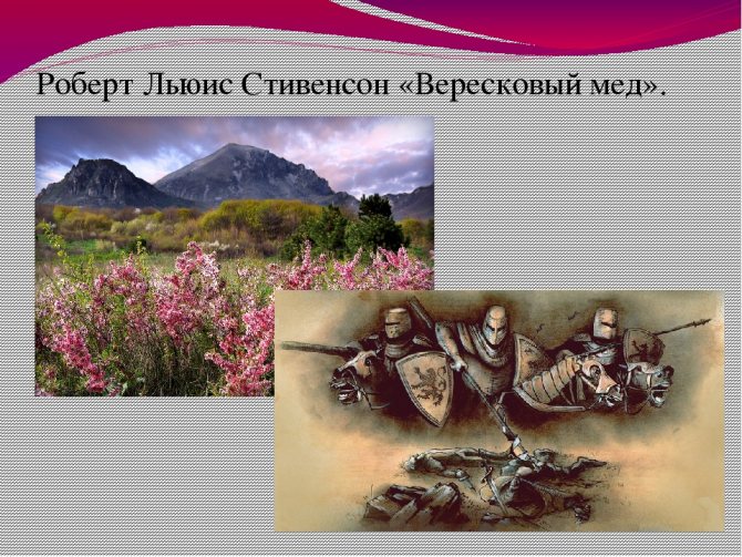 Баллада стивенсона «вересковый мёд» для читательского дневника