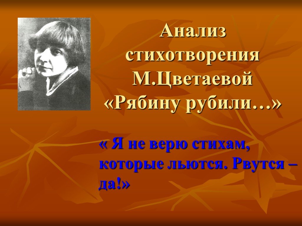 Размышления над стихотворением м.цветаевой «ошибка»