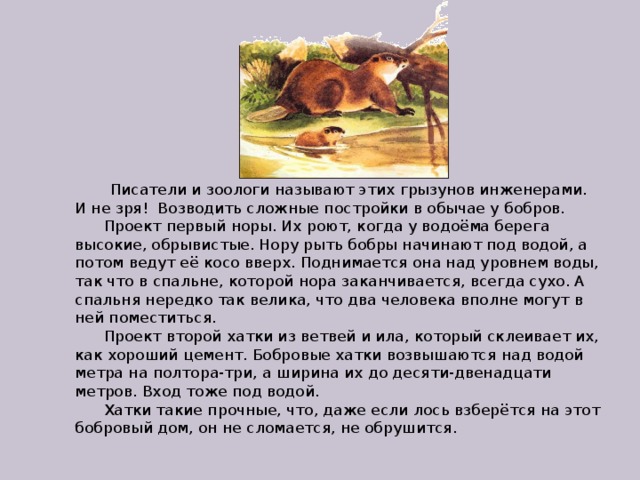Конспект нод по развитию речи «чтение произведения г. снегирева «бобровая хатка»». воспитателям детских садов, школьным учителям и педагогам - маам.ру