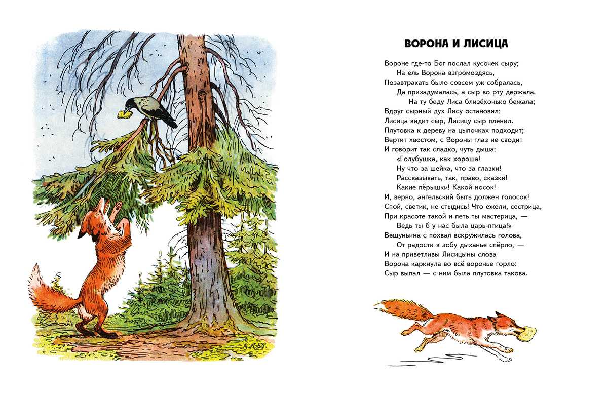 Басня ивана крылова "ворона и лисица"