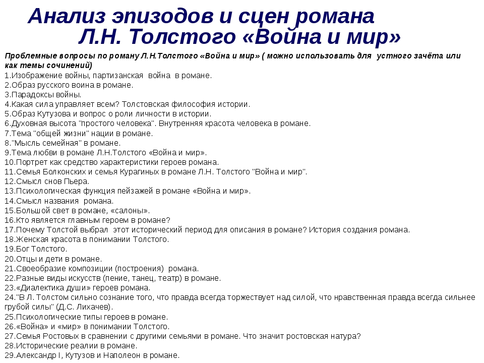 Анализ романа толстого «война и мир»: история создания, проблематика, тема и жанр