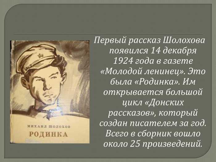 Родинка михаила шолохова, главные герои, анализ произведения