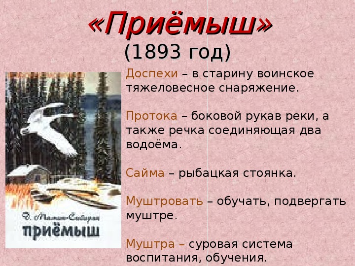 Характеристика главных героев рассказа «приемыш». мамин