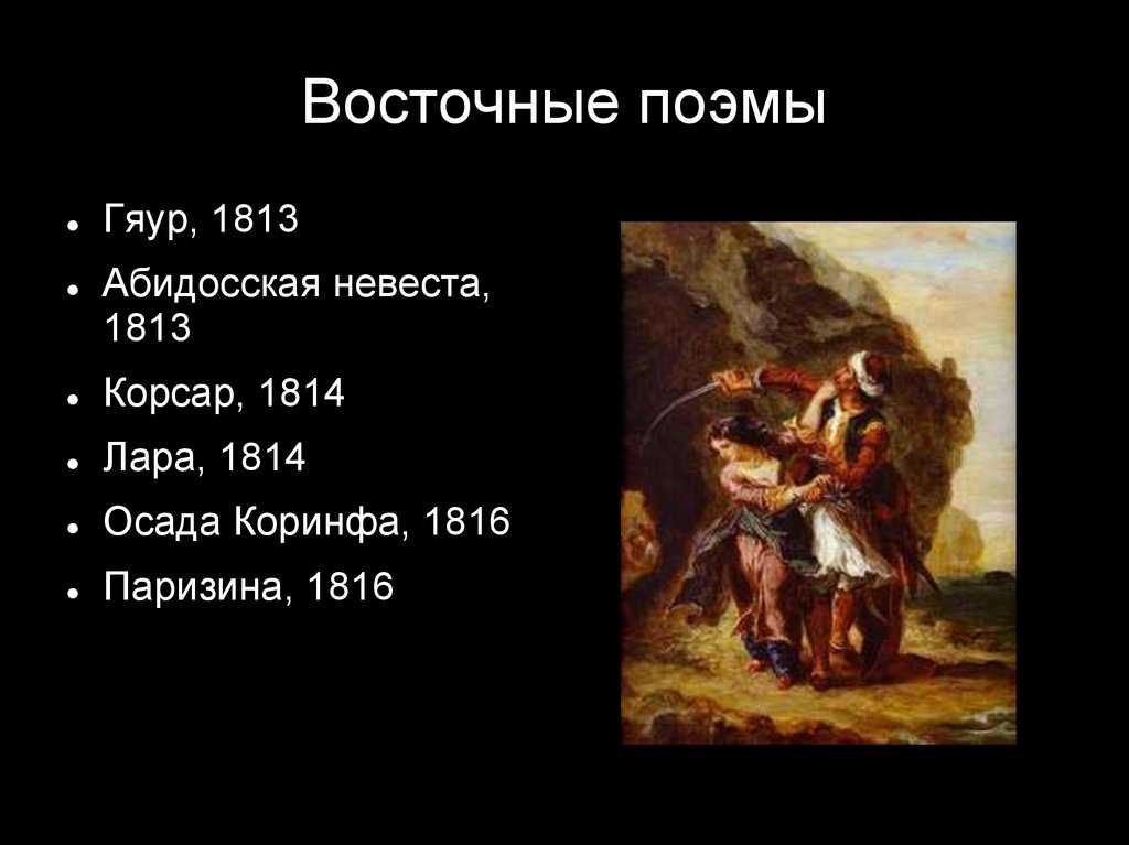 Корсар байрон характеристика героев с цитатами