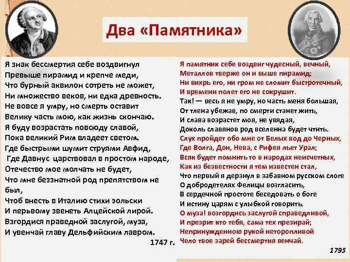Михаил ломоносов — я знак бессмертия себе воздвигнул: стих - все стихи