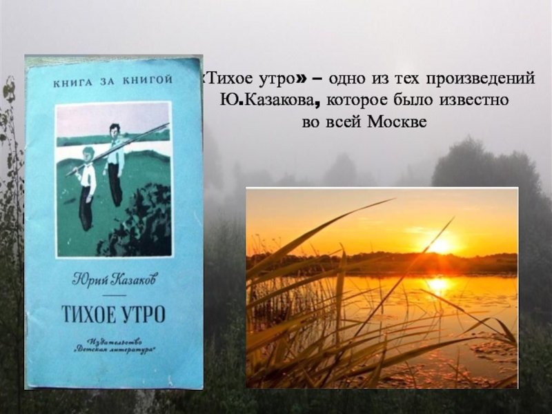 Юрий казаков. краткое содержание «тихое утро»