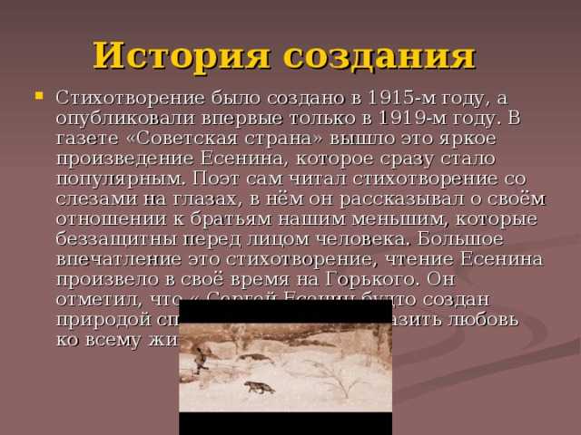 Анализ стихотворения с.есенина "лисица". анализ стихотворения есенина лисица
