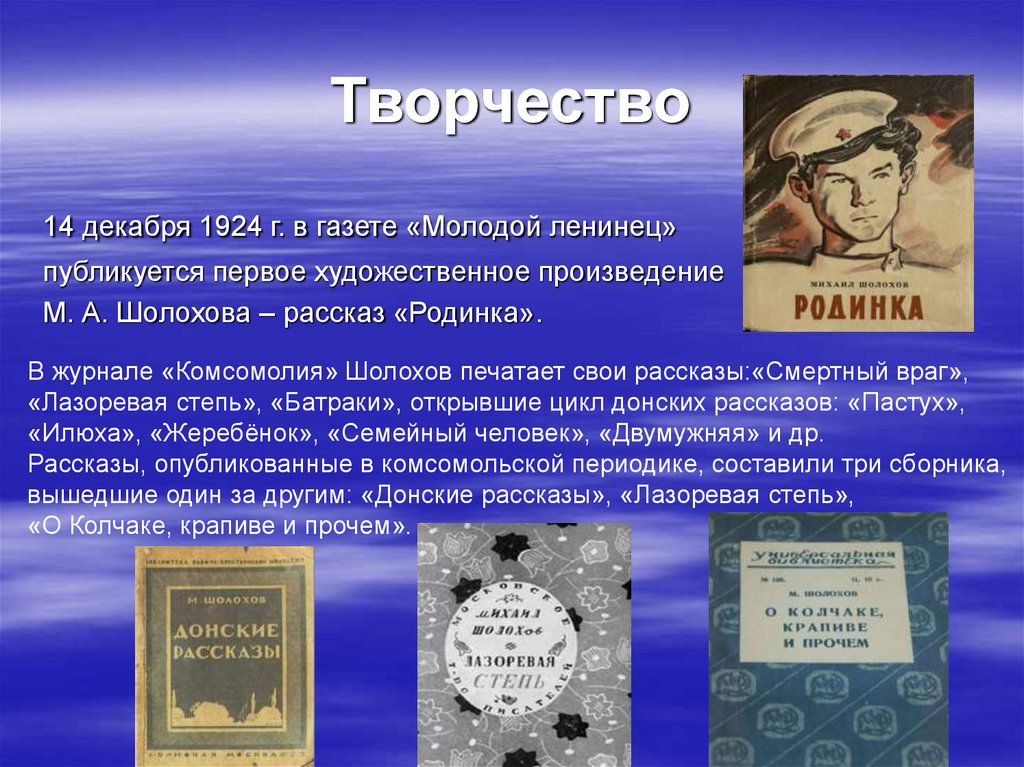 Михаил шолохов – донские рассказы: краткое содержание