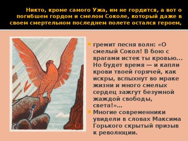 «песня о соколе», анализ произведения максима горького — litera.site — литературный сайт
