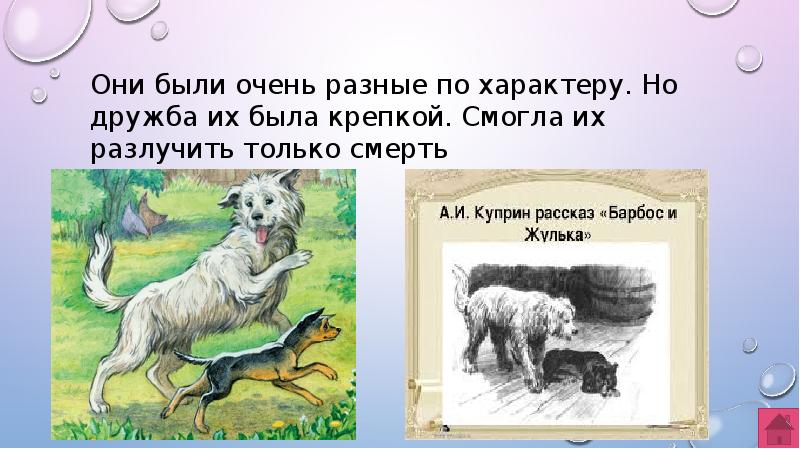 Конспект урока для 4 класса «а. и. куприна «барбос и жулька» | doc4web.ru