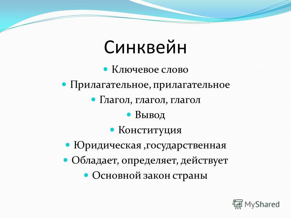 Синквейн про любую страну