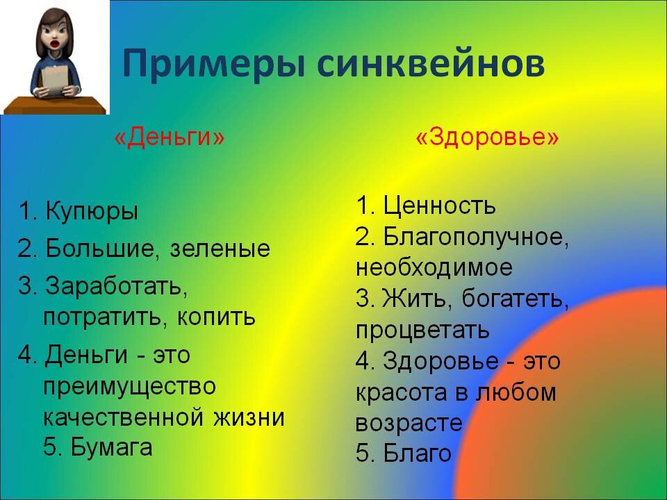Синквейны: модное задание на уроках  литературы и русского языка