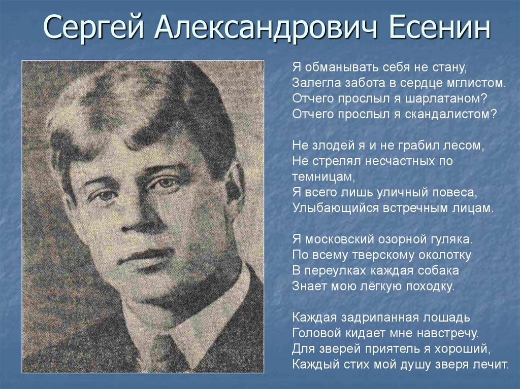 Анализ стихотворения «не бродить, не мять» (с.а. есенин) - литературный портал