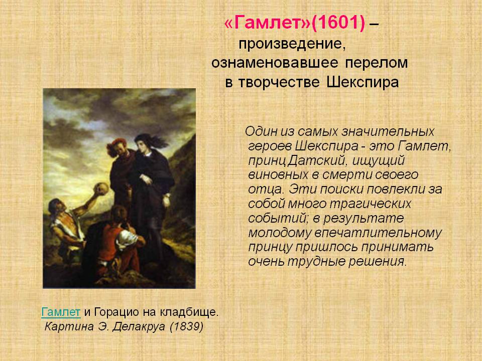 Гамлет очень краткое содержание для читательского дневника. у