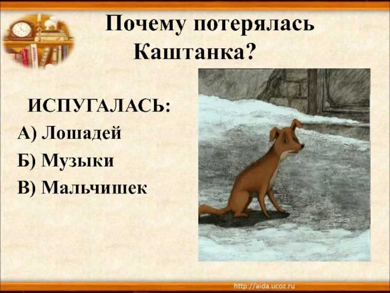 Краткое содержание сказки чехова «каштанка» для читательского дневника