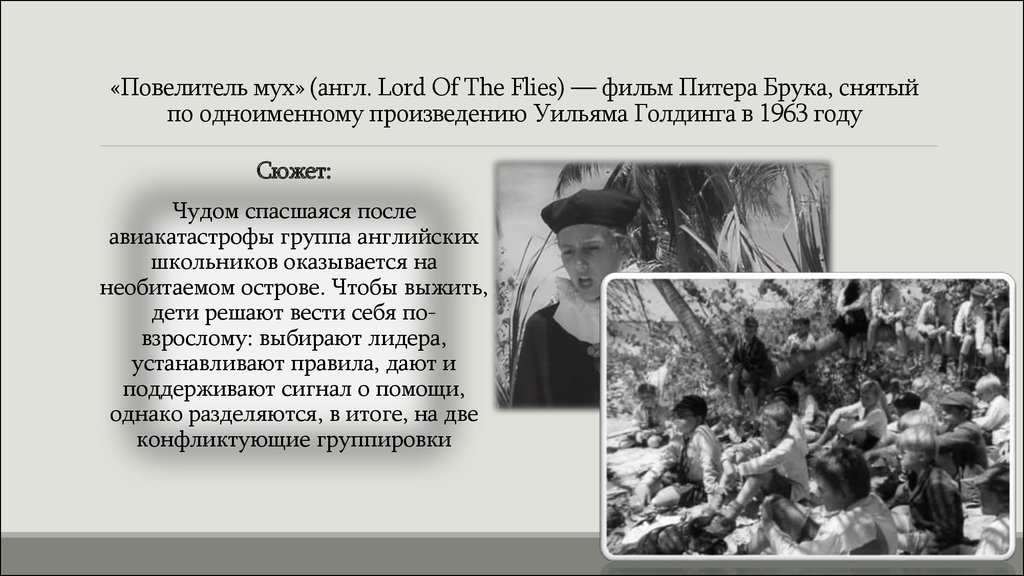 Краткое содержание произведения «повелитель мух»: события в книге про детей на необитаемом острове