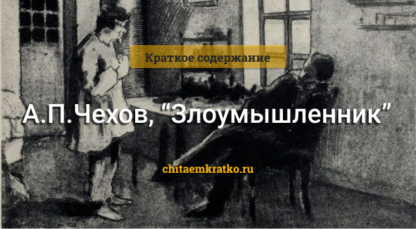 Злоумышленник - краткое содержание рассказа чехова (сюжет произведения)