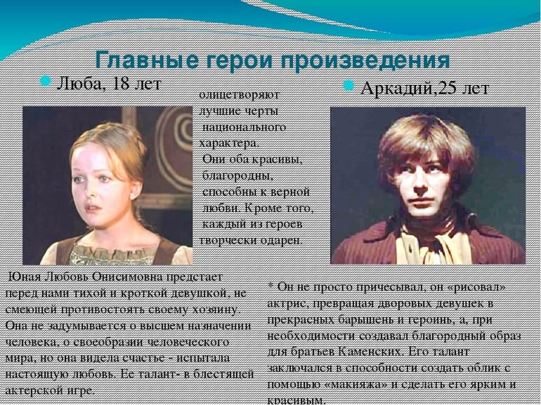 Характеристики главных героев тупейный художник, лесков. их образы и описание