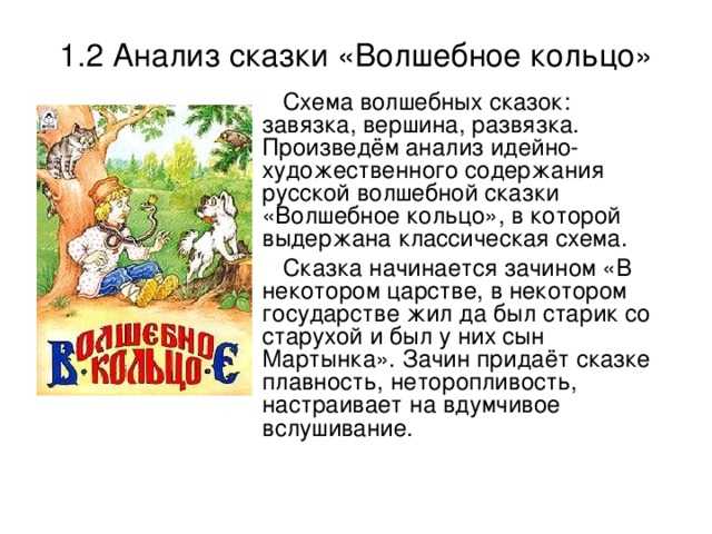 «волшебное кольцо» - краткое содержание сказки для читательского дневника
